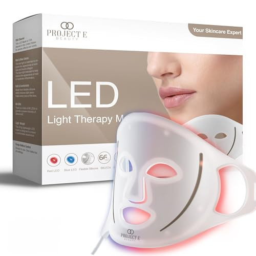 Project E Beauty LED Light Therapy Mask Red Blue Light Therapy | Anti-Aging & Anti-Acne | Skincare Device for All Skin Types | At-Home Silicone Face Led Mask | Amazon (US)