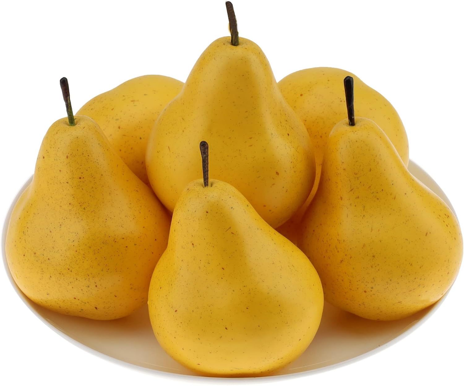 Gresorth 6pcs High Grade Fake Yellow Pear Decoration Artificial Realistic Fruit Simulation for Ho... | Amazon (US)