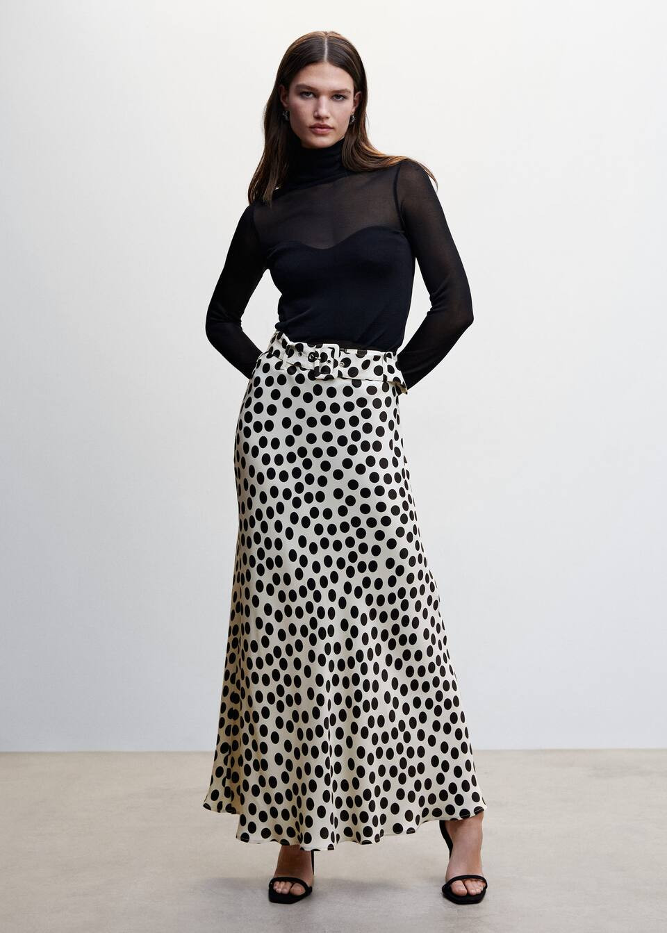 Belt printed skirt -  Women | Mango USA | MANGO (US)