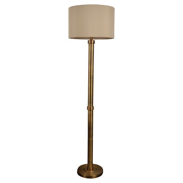 61" x 16" 3-way Column Floor Lamp Brass/Beige - J.Hunt | Target