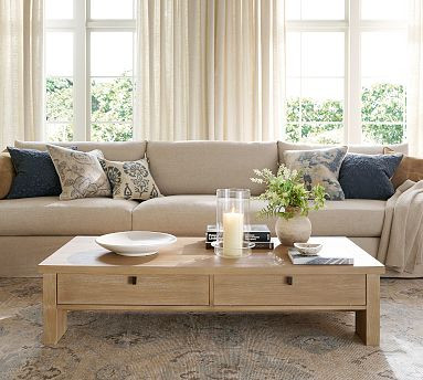 Modern Farmhouse Rectangular Coffee Table | Pottery Barn (US)