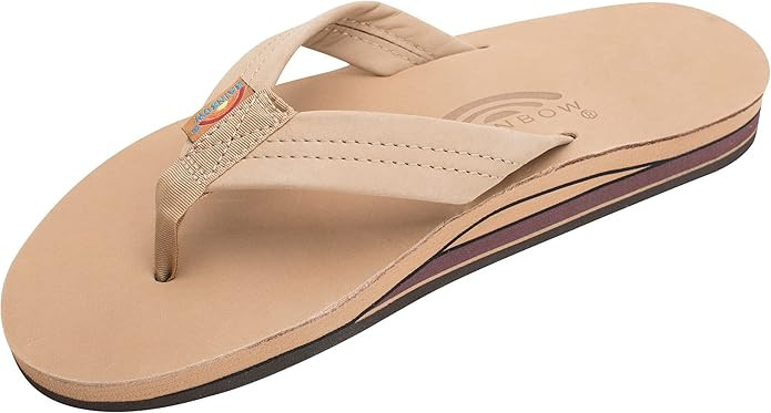 Rainbow Sandals Men's Double Layer Leather w/Arch Support | Amazon (US)
