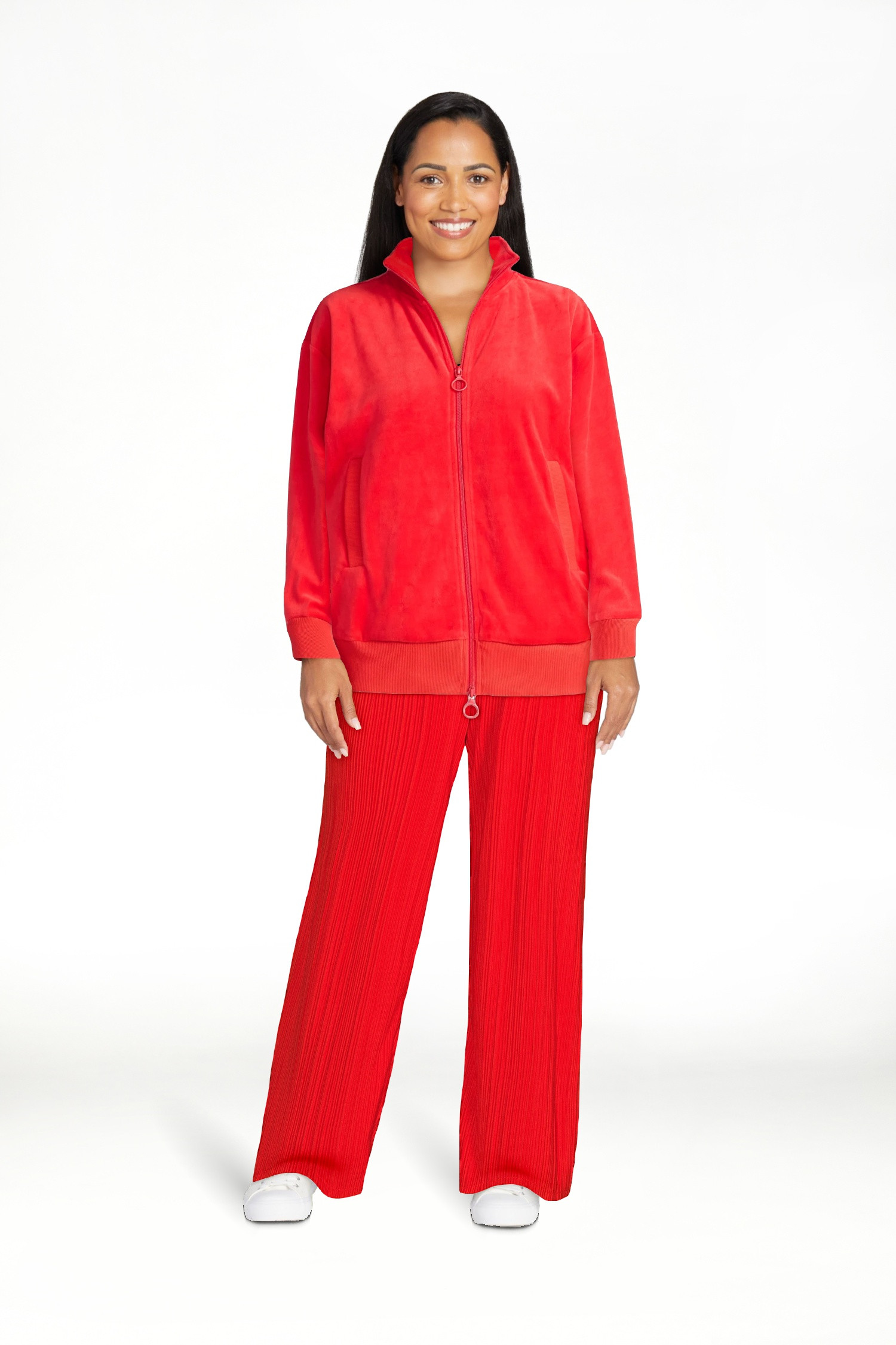 Scoop Women’s Velour Track Jacket, Lightweight, Sizes XS-XXL - Walmart.com | Walmart (US)