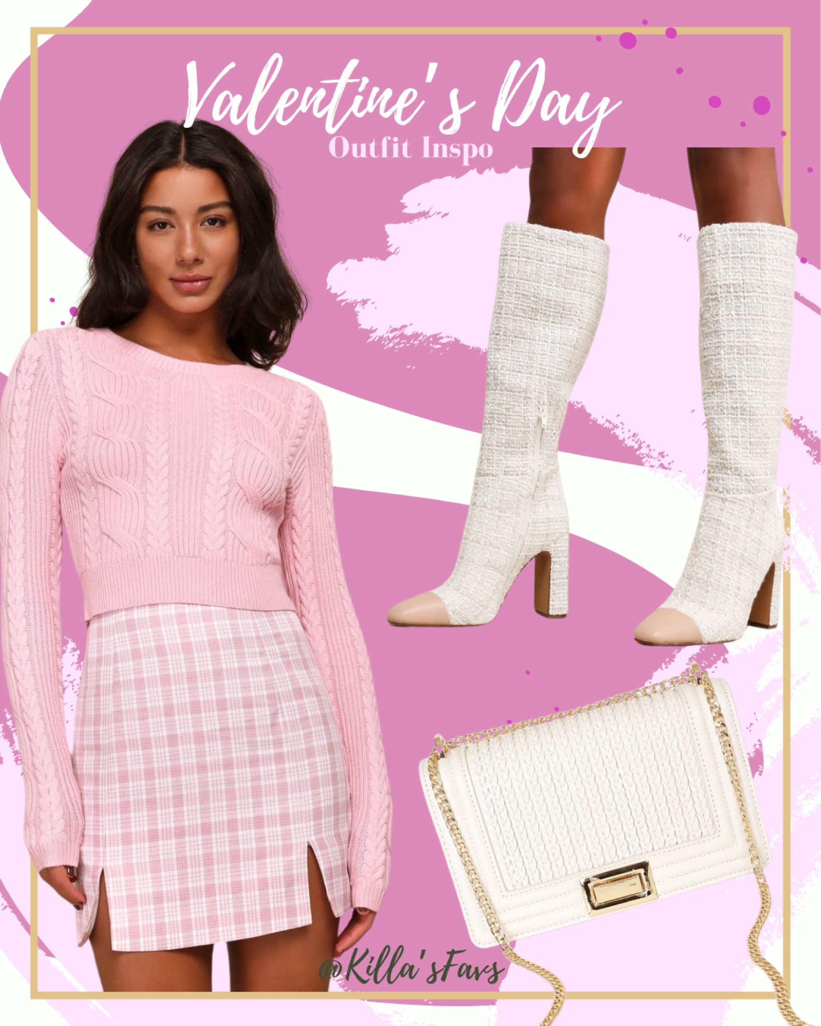 Valentine’s Day Date Outfit 💌

Valentine’s Day is one month away! Do you have your outfit planned yet? Whether you are going out for a girls “Galentine’s” dinner or have plans with your partner, make sure to get your outfit planned early✨

#lulus #valentinesday #valentinesdayoutfit #outfitideas #ootd #pink #red #statement #holiday #accessories #galentinesday #boots #shoes #purse #plaid #miniskirt #sweater #trendy #chic

#LTKshoecrush #LTKSeasonal #LTKstyletip