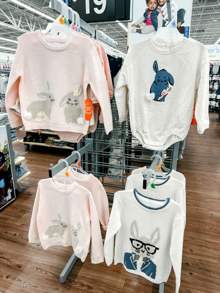 I know this is a target page and not a Walmart, but saw the absolutely cutest sweater sets yesterday and had to share. Bunny Easter kids sweater sets at Walmart 

#LTKkids #LTKSeasonal