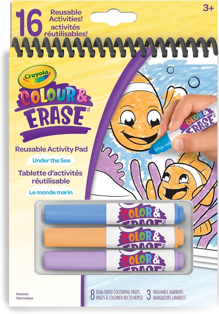 Crayola Colour & Erase Reusable Activity Pad - Under The Sea, Multicolor | Amazon (CA)
