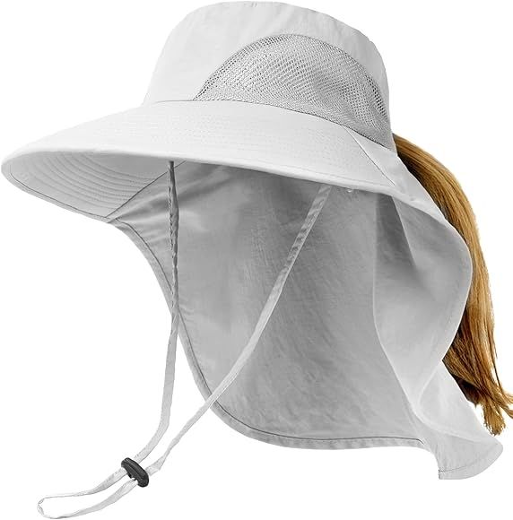 Camptrace Womens Mens Hiking Fishing Hat Waterproof Nylon Wide Brim Hat with Large Neck Flap UPF ... | Amazon (CA)