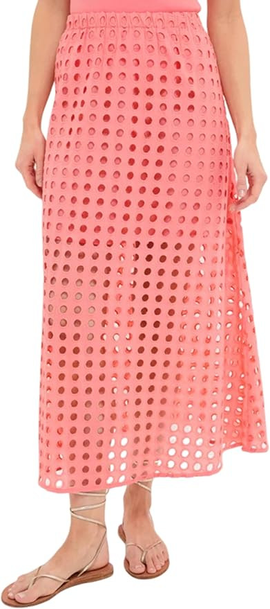 Fiona Jolin 2026 Women Summer Casual Eyelet Bohemian Maxi Skirt Beach Long Skirt with Mini Undern... | Amazon (US)