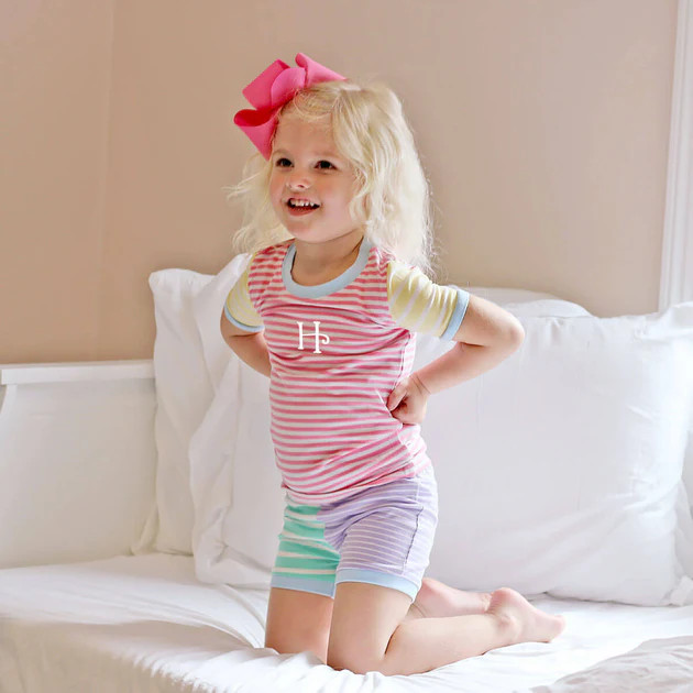 Colorblock Girl Short Pajamas | Classic Whimsy