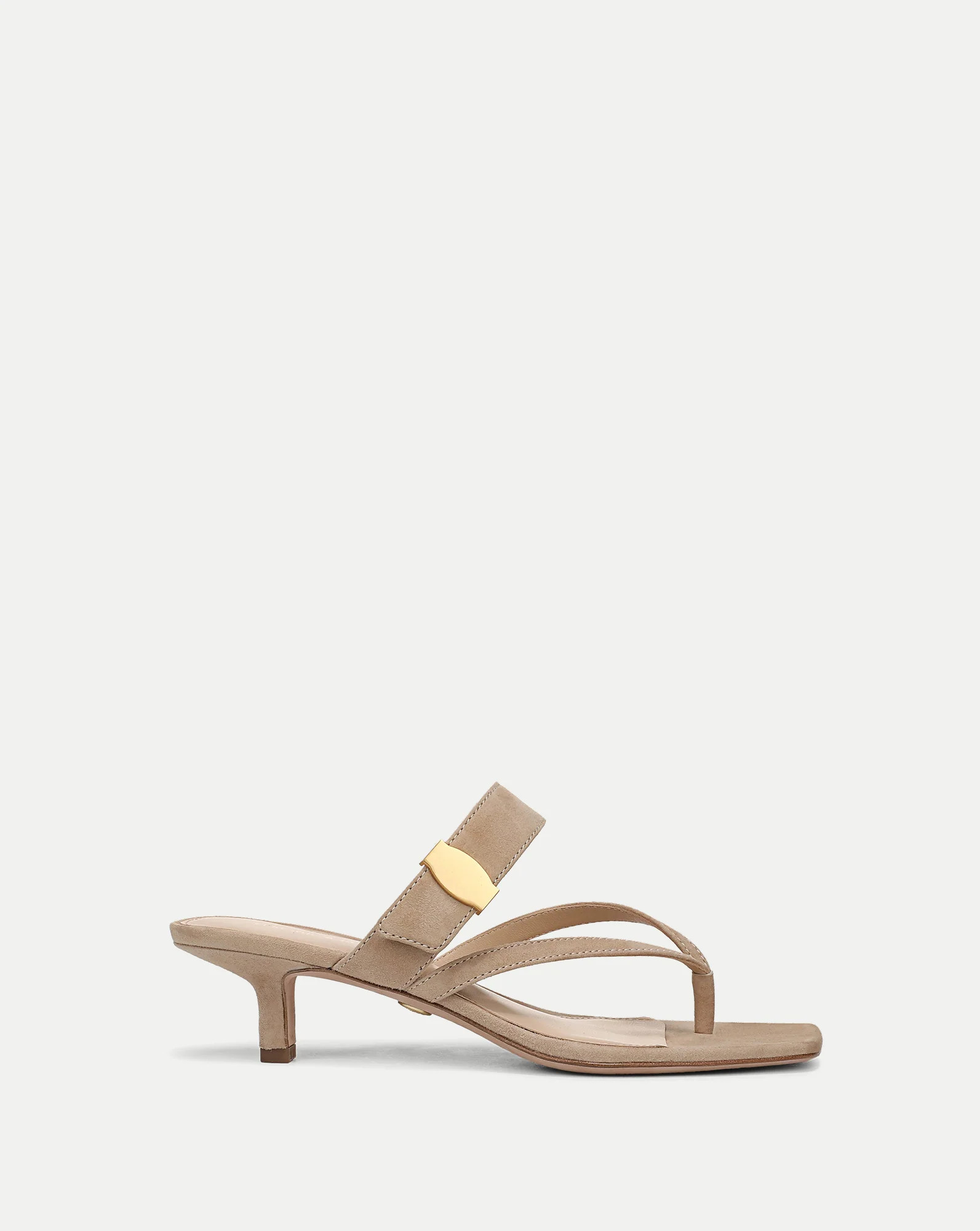 Salva Dash Kitten-Heel Sandal in Sand | Veronica Beard | Veronica Beard