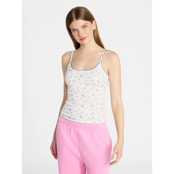 No Boundaries Pointelle Tank Top, Women's XXS-XXL | Walmart (US)