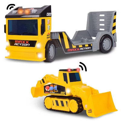 Maxx Action 2-N-1 Mega Mover - Construction Truck and Trailer with Lights, Sounds and Motorized D... | Target