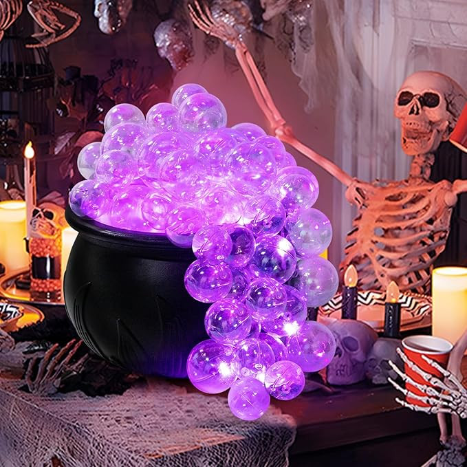 Halloween Decorations Indoor - DIY Bubbling Cauldron Set - Easy DIY Glowing Bubble Witch's Cauldr... | Amazon (US)