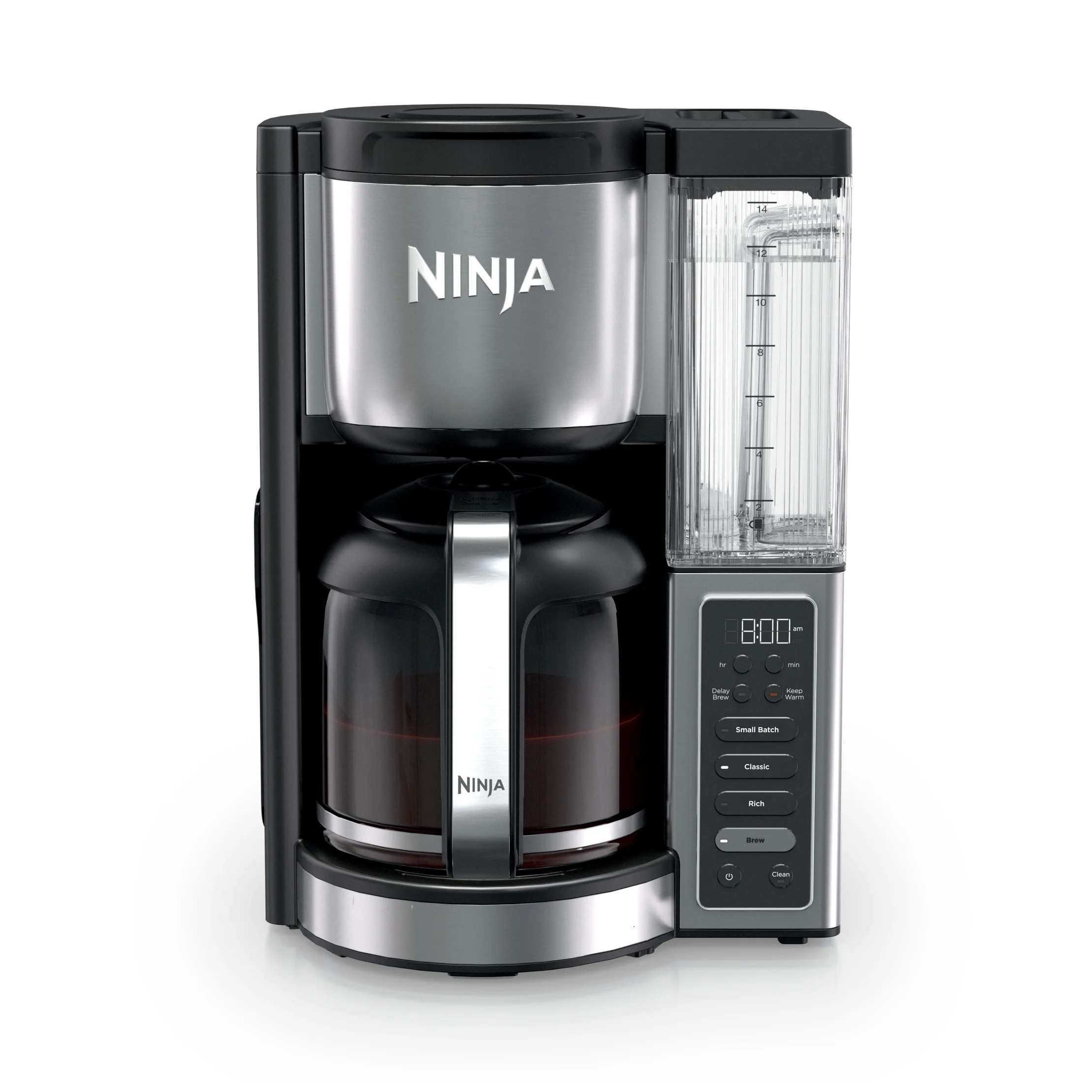 Ninja 12-Cup Programmable Coffee Brewer, 2 Brew Styles, Adjustable Warm Plate, 60oz Water Reservoir, Black/Stainless Steel, CE250 | Walmart (US)