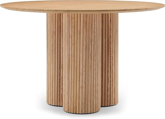 Meridian Furniture Simba Collection Mid-Century Modern Dining Table with Veneer 48" Top, Solid Wo... | Amazon (US)