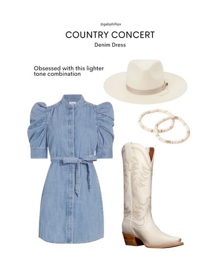 Denim dress outfit for your next country concert or Nashville trip- or honestly just your weekend! 

#LTKSeasonal #LTKstyletip