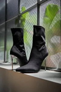 Lucite Stiletto Sock Booties | Forever 21 (US)