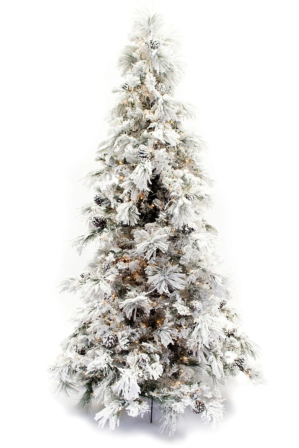 9' Flocked Long Needle Pine Christmas Tree | Walmart (US)