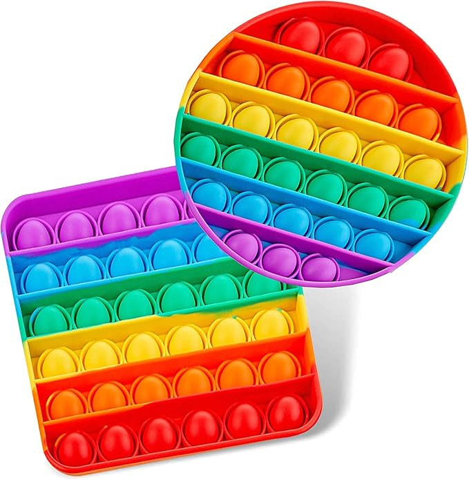 ZALIK (2 Pack) Pop It Fidget Toys Pop Its Fidgets, Fidget Toy Pack Poppet Figit Sensory Toys, Sto... | Amazon (US)