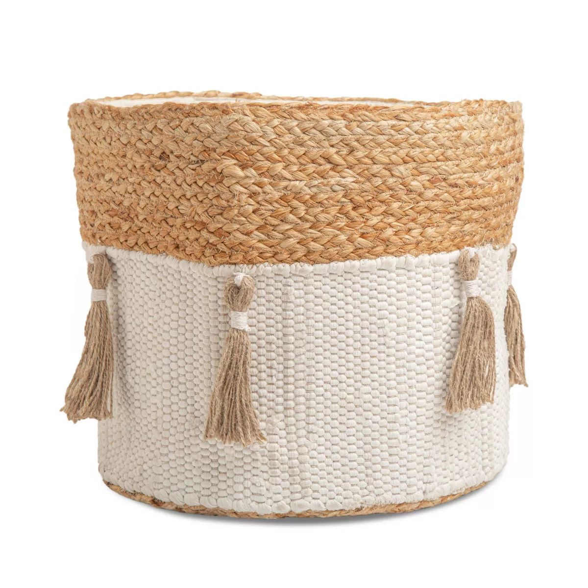 Crane Baby Cotton Canvas Storage Bin - Cotton and Jute Tassel | Target