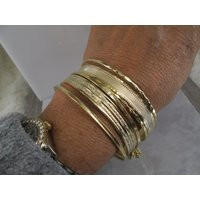 Gold Bangle Bracelets> 3 Bangles, 2 Styles To Choose From>Gold Bangles, Gold Bracelets, Gold Bracelet, Gold Tassel, Bangle Bracelet | Etsy (US)