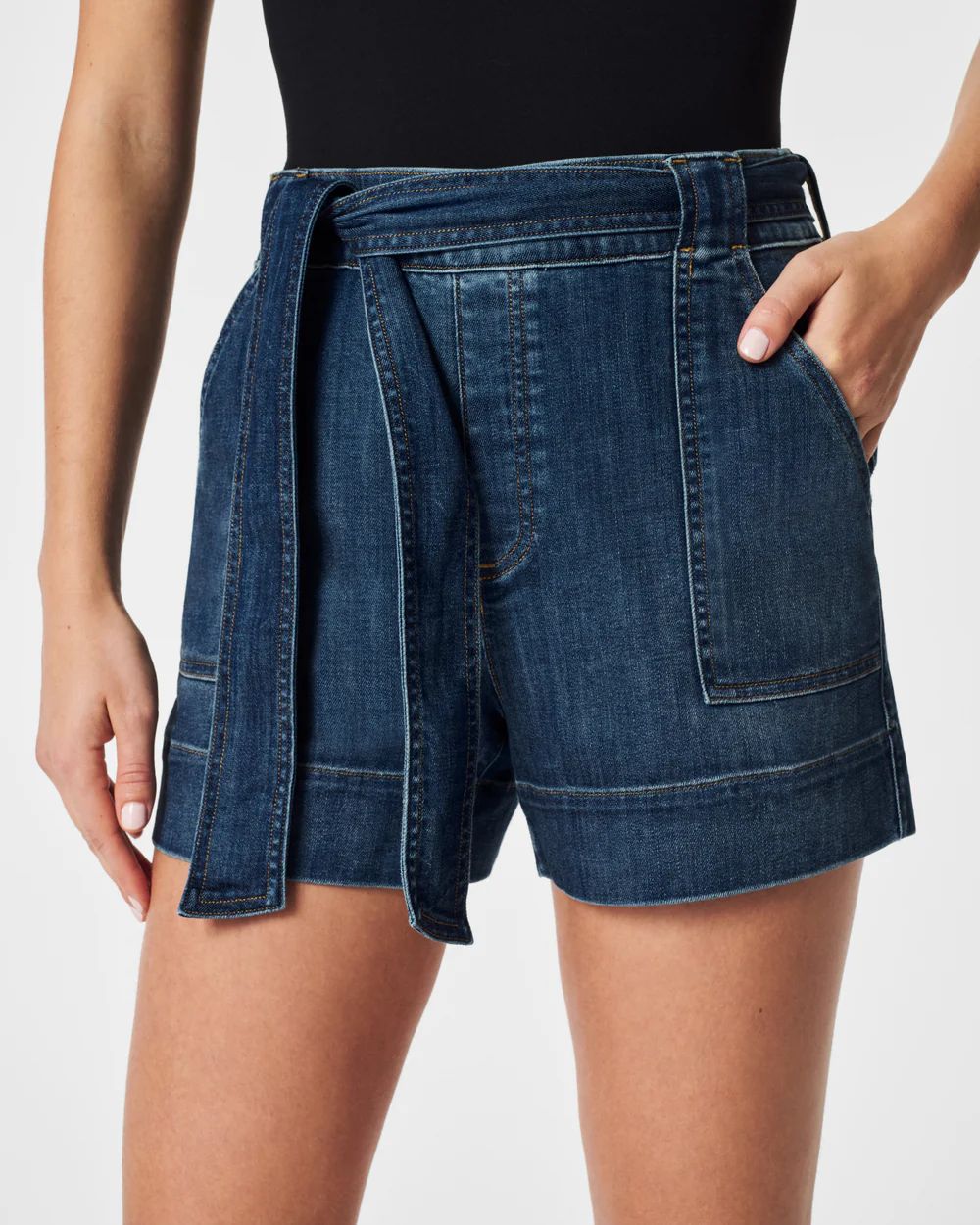 Tie-Waist Jean Short | Spanx