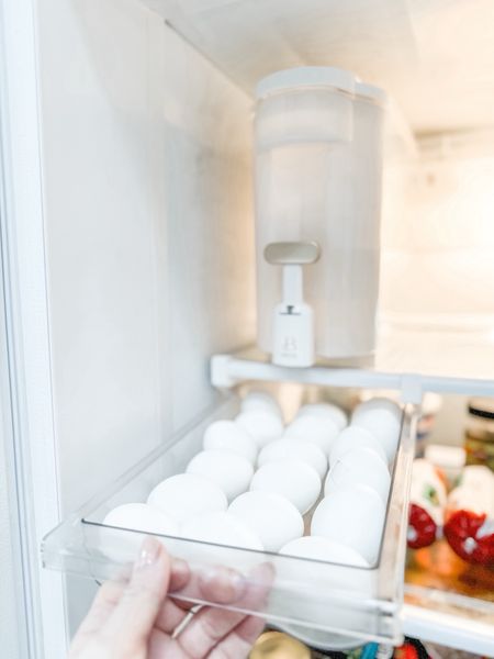 Amazon egg holder tray for the refrigerator and Beautiful! by Drew Barrymore Brita water dispenser. 

#LTKhome #LTKfindsunder50