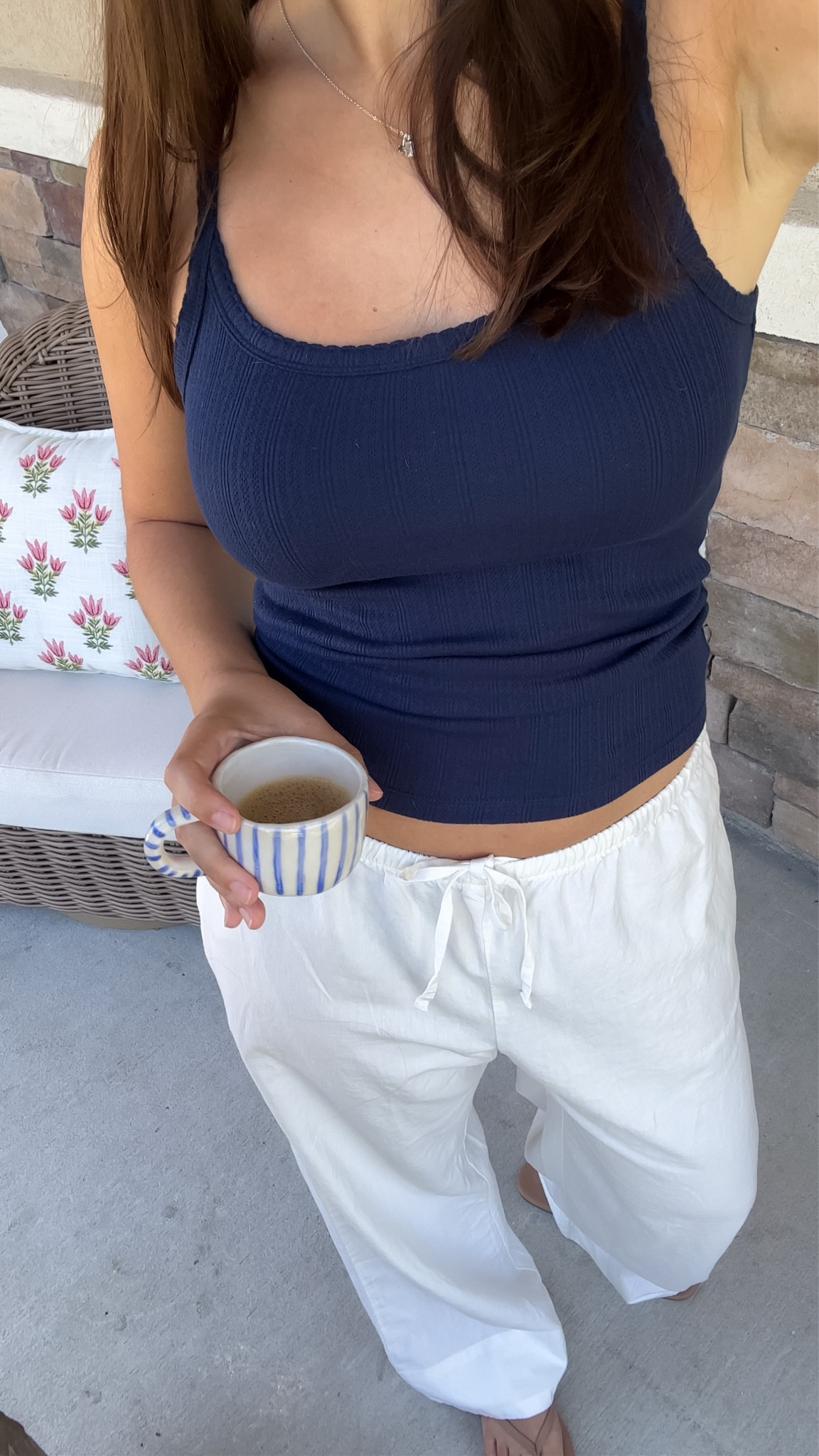 white linen pants that the pockets don’t show through!! the pockets are tan instead of white. GAP code: ADDON  Wearing size small tank & pants 

#LTKSeasonal #LTKootd #LTKSaleAlert