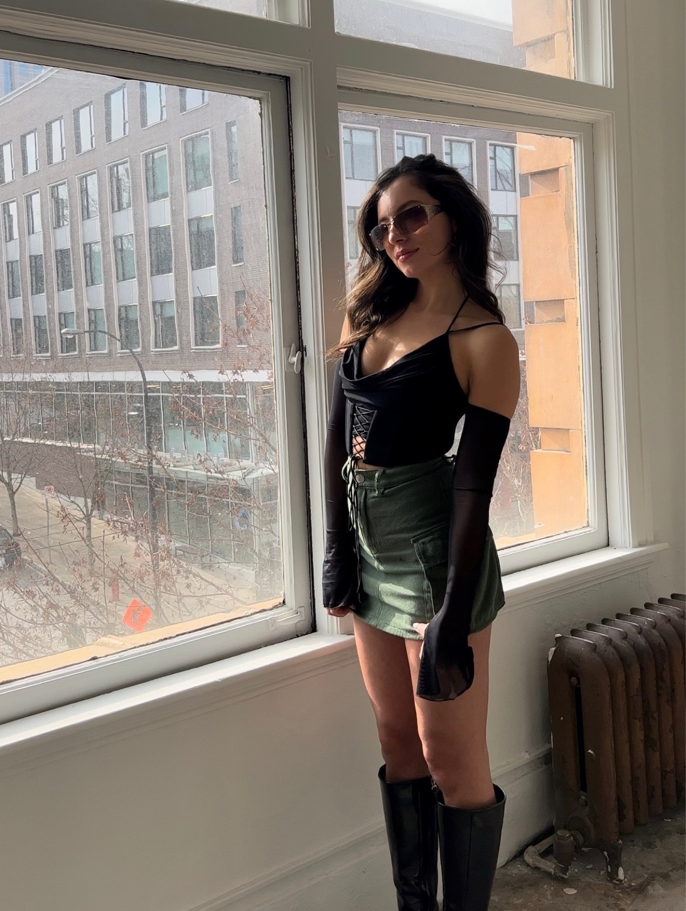 autumn, here I come 🍂 

i love these 2 colors for my outfits, green and black. they always look good. this green skirt is super versatile, it goes with every outfit and pair it with black boots makes everything look put together 

#LTKstyletip #LTKSeasonal