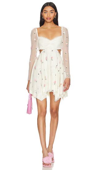 Keilah Mini Dress in Ivory | Revolve Clothing (Global)
