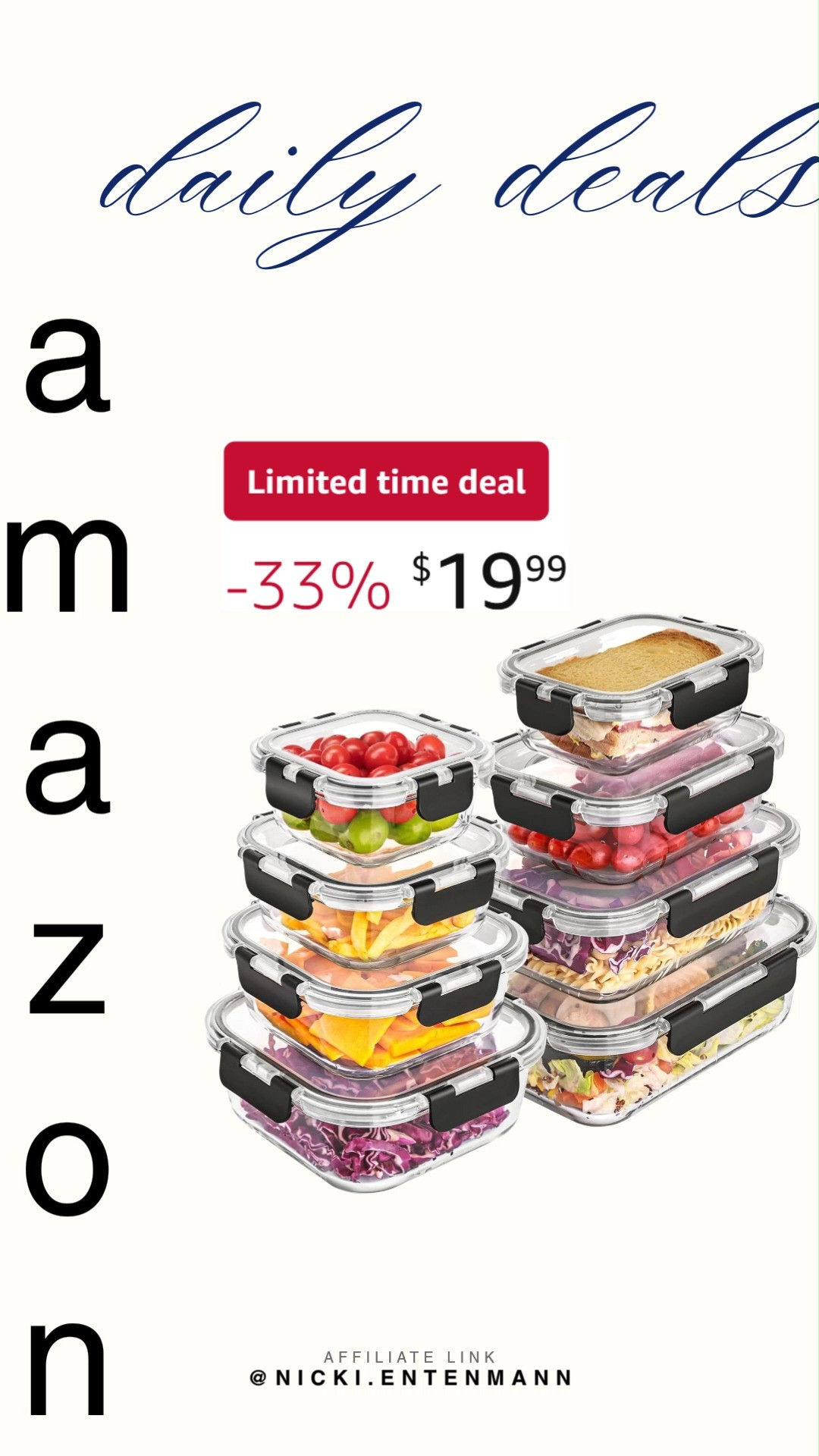 Fresh leftovers never looked this good. These glass food storage containers keep meals crisp, organized, and ready for round two. 🍱✨🥗  

#foodstorage #kitchenessentials #mealprep #glasscontainers #homeorganization #cookware #kitchenfinds #storageideas #healthymeals #homedecor 

 #LTKfoodie #LTKHome #LTKSaleAlert
