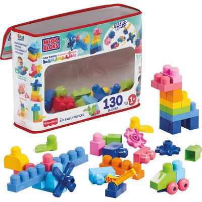 MEGA BLOKS First Builders Big Bag of Blocks Toy Blocks with Storage Bag - 130pc | Target