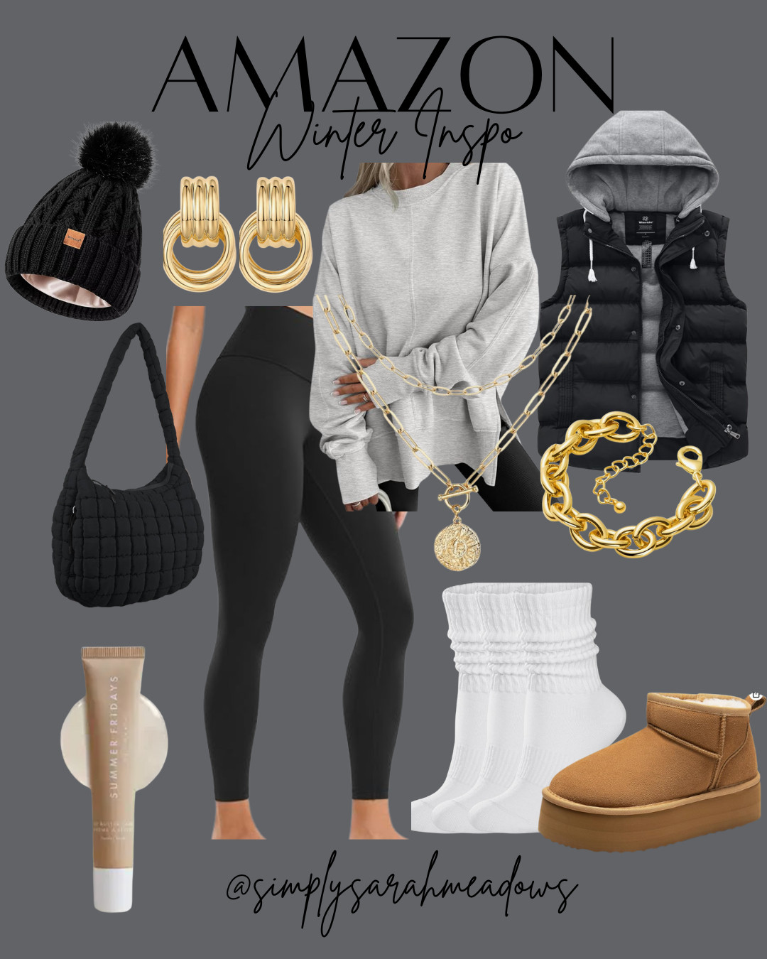 Stay cozy this winter with these Amazon essentials! From soft leggings to warm vests, I've got all the pieces you need. Shop my store for more @simplysarahmeadows #winterstyle #amazonfinds 

 #LTKActive #LTKOver40 #LTKFindsUnder50