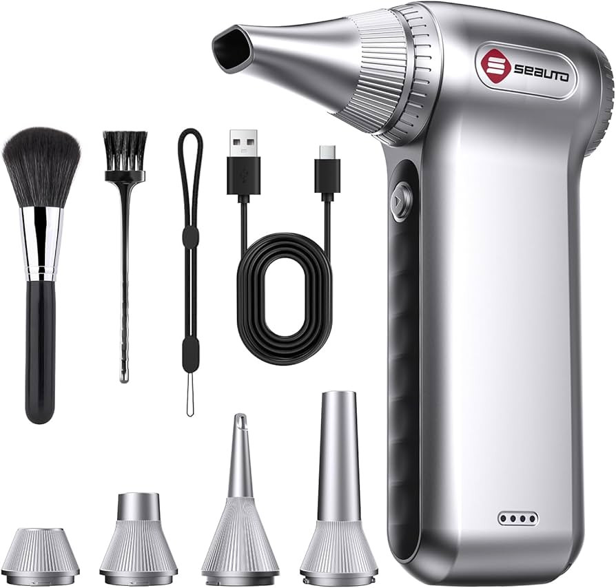 Compressed Air Duster-125,000 RPM Cordless Electric Air Duster, Rechargeable Super Power Air Blow... | Amazon (US)