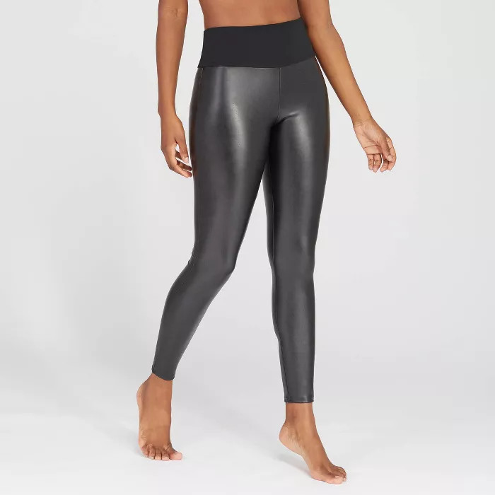 ASSETS by SPANX Women's All Over Faux Leather Leggings | Target