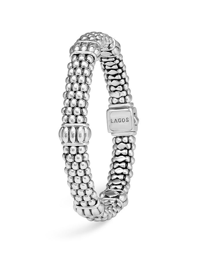 Signature Sterling Silver Fluted Station Caviar Bracelet | Bloomingdale's (US)