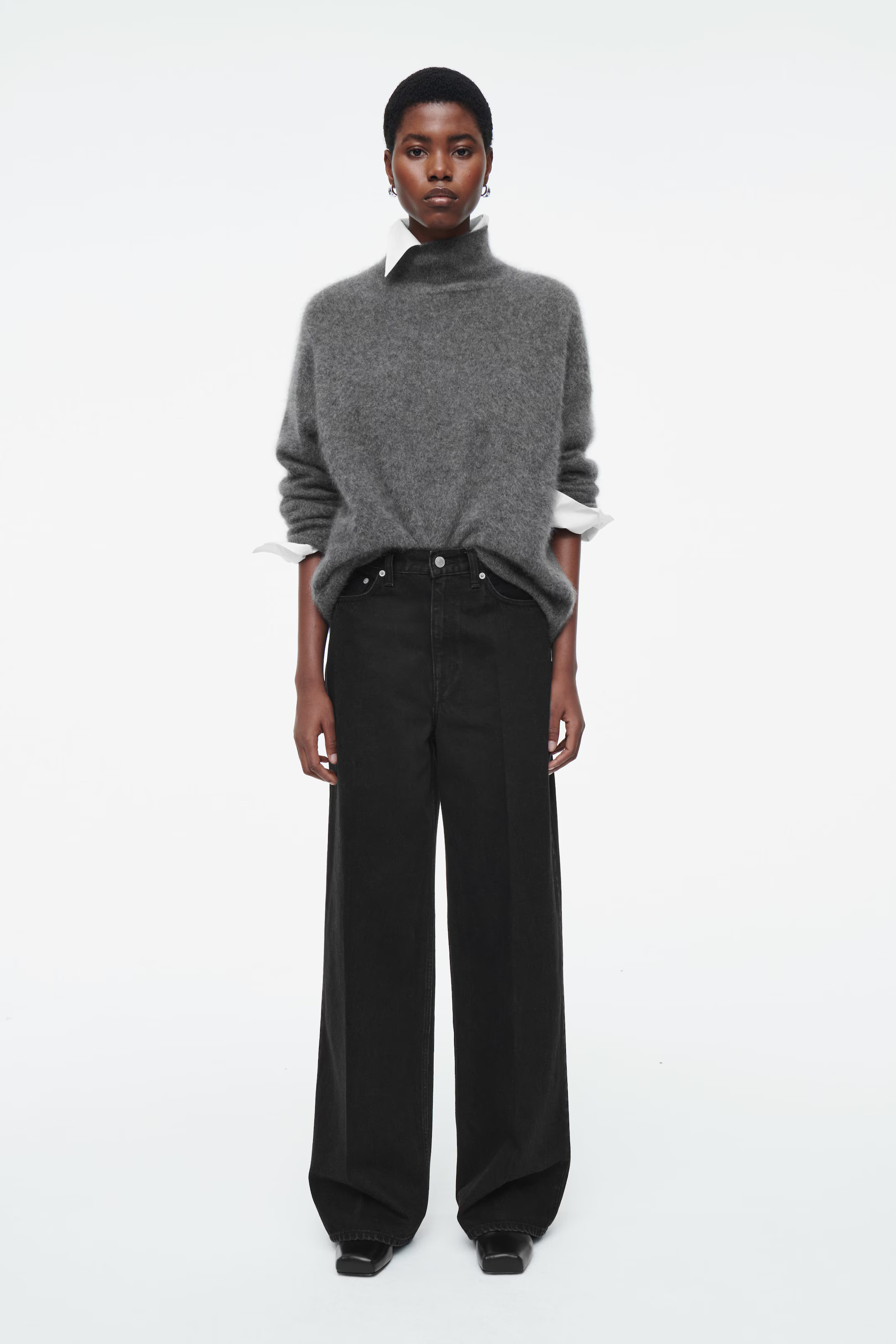 TIDE WIDE-LEG JEANS - BLACK | COS UK