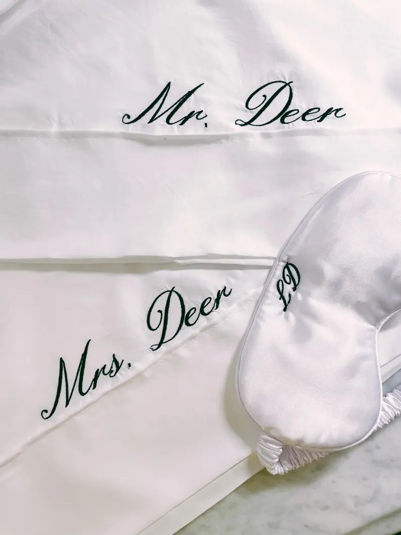 Personalized Embroidered Pillow Case (set of 2) - Etsy | Etsy (US)