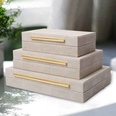 3 Peice Decorative Storage Box Set | Wayfair Professional