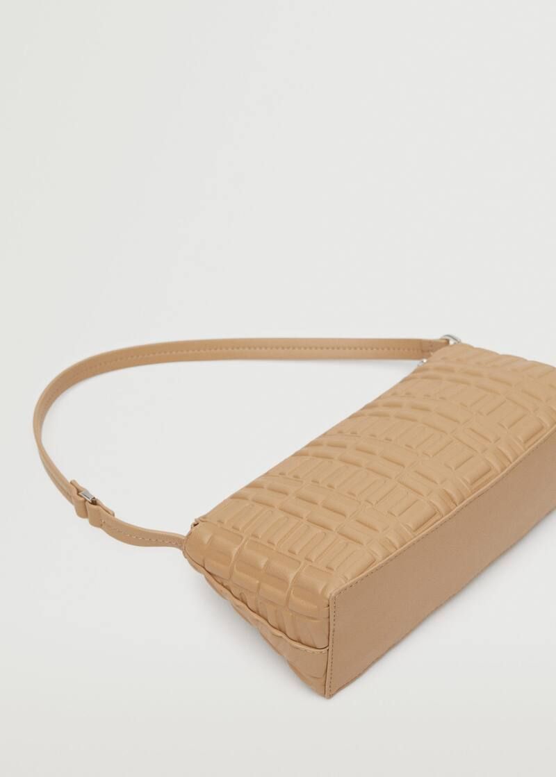Textured baguette bag -  Women | Mango USA | MANGO (US)