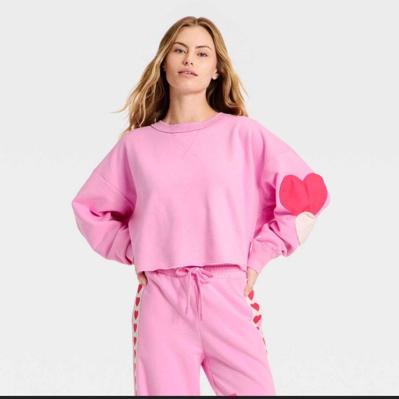 Target must have’s! 
Women's Valentine's Day Patchwork
Crewneck Sweatshirt - JoyLab™

#LTKActive #LTKTravel #LTKSeasonal