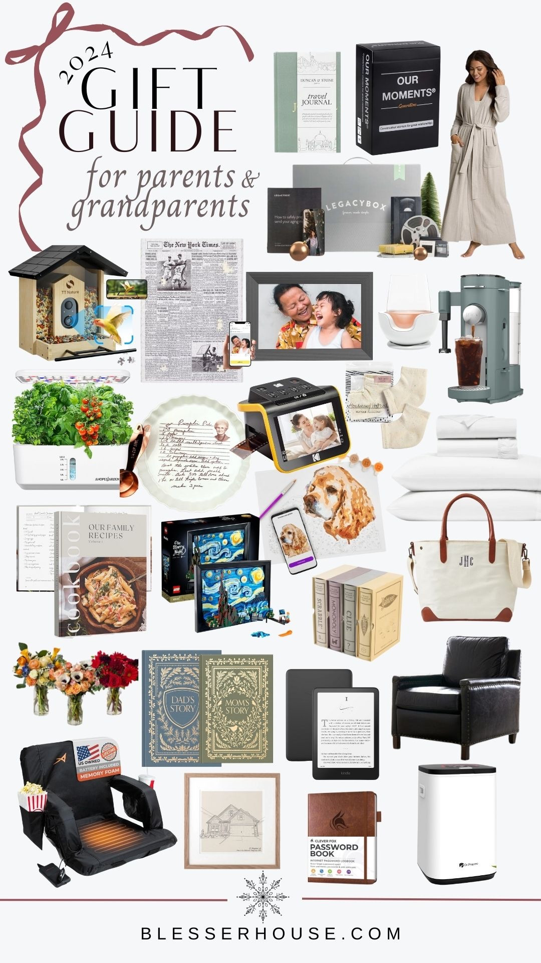 Parents & Grandparents Gift Guide 

gift guide for parents and grandparents, 2024 gift ideas for parents, sentimental gifts for grandparents, legacy journal, family recipe book, home garden kit, memory book, travel gifts for grandparents, personalized gifts for parents, cozy blanket gift, digital photo frame, coffee maker for grandparents, custom family tree, relaxation gifts, memory-keeping gifts, thoughtful gifts for elderly parents, comfortable seating gifts, home decor gifts for grandparents

#LTKGiftGuide