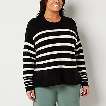 Stylus Plus Womens Crew Neck Long Sleeve Pullover Sweater | JCPenney