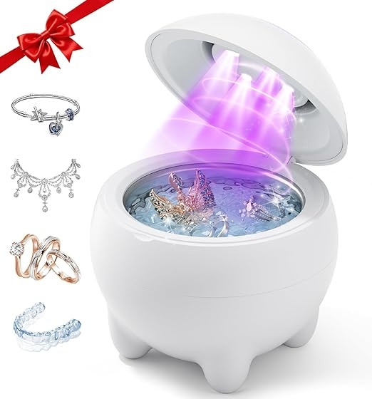 Ultrasonic Jewelry Cleaner Machine, 45KHz Retainer Cleaner Ultrasonic Professional for Dentures, ... | Amazon (US)
