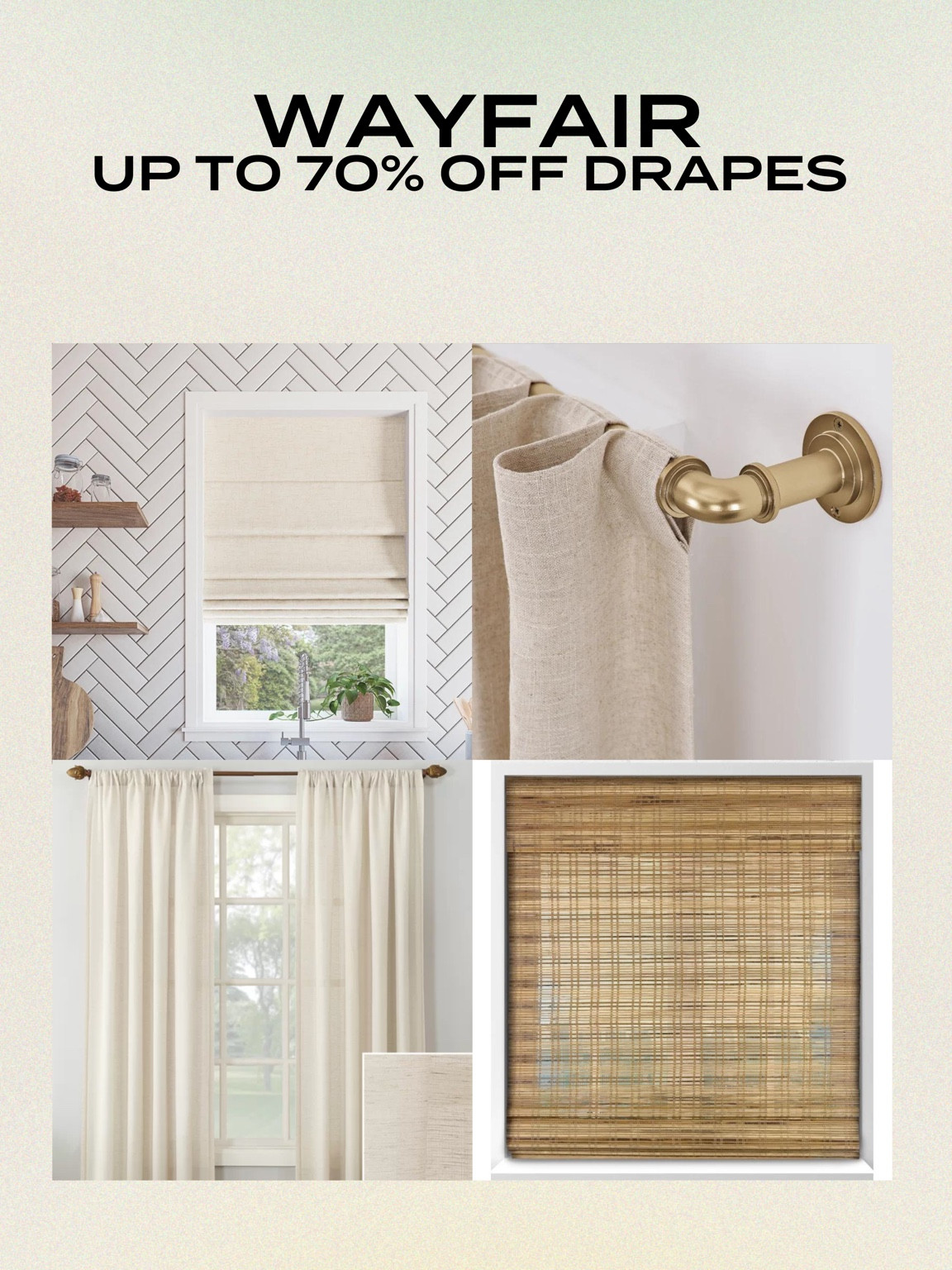 Up to 70% off curtains and drapes for Wayfair Black Friday in July 6/26-6/29 @wayfair #wayfairpartner #wayfair

#LTKhome #LTKsalealert