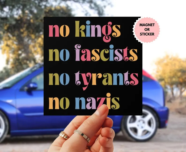 No Kings No Fascists No Nazis Car Magnet, Support Minorities F*ck Trump Bumper Sticker, Anti MAGA... | Etsy (US)