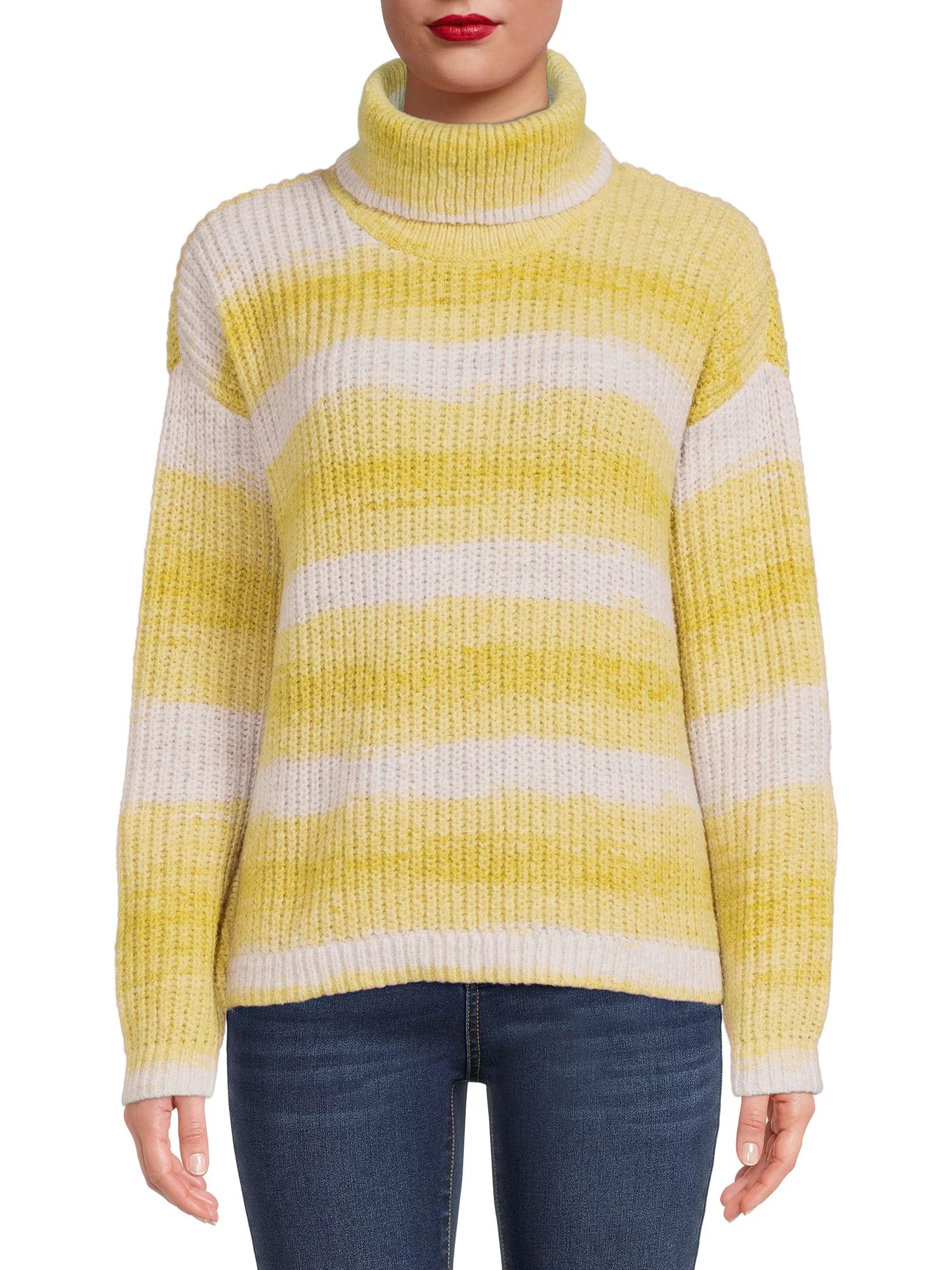 99 Jane Street Women's Space Dye Turtleneck Sweater - Walmart.com | Walmart (US)