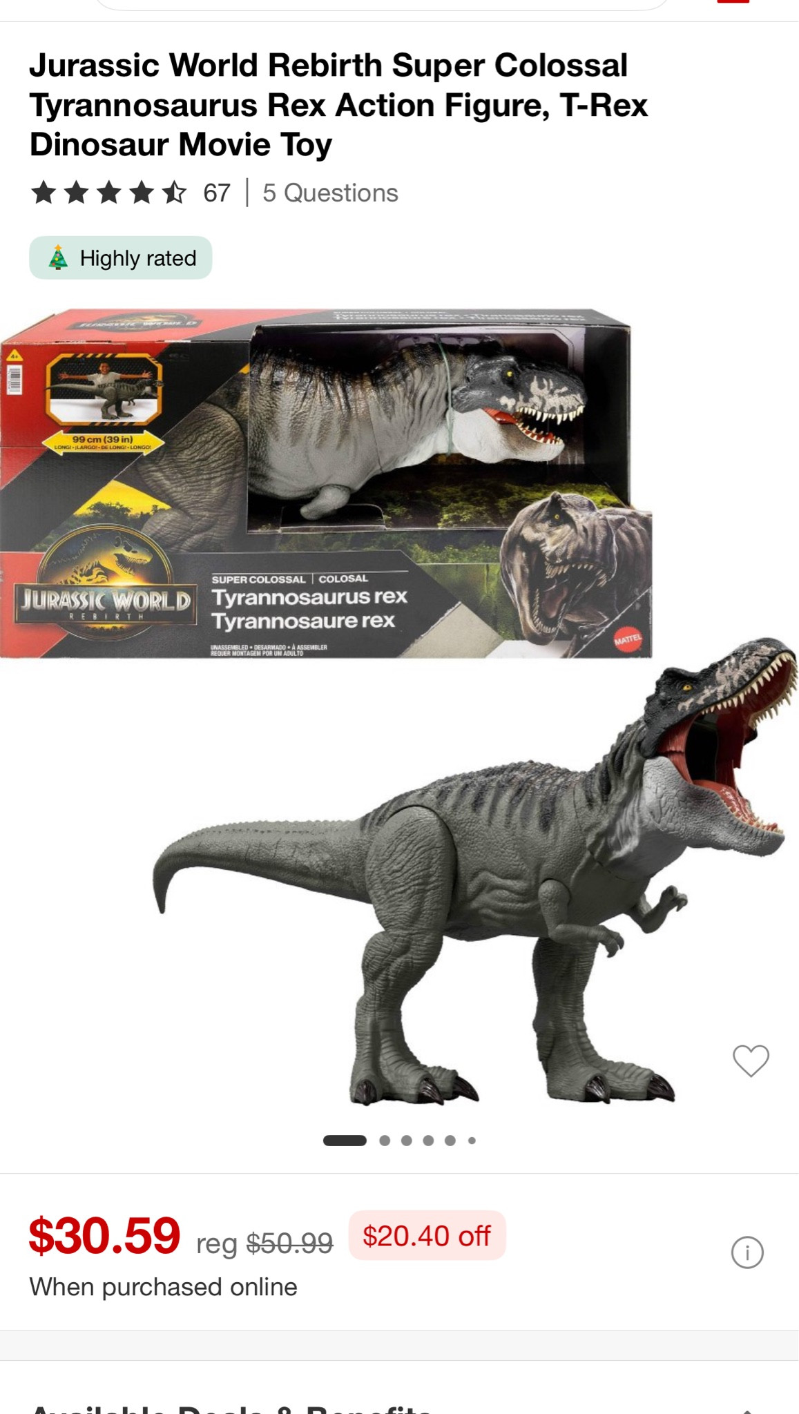 T. rex Jurassic Park toy from target 

#LTKGiftGuide
