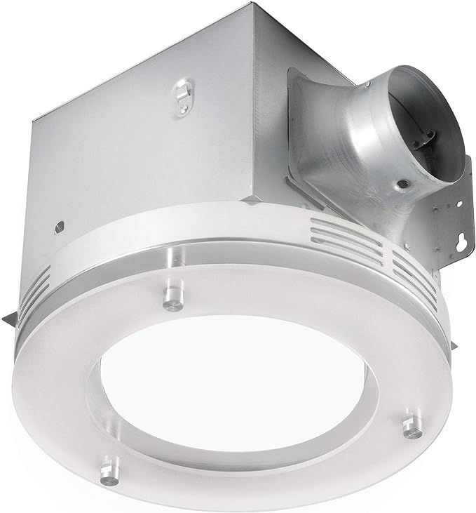 Tosca 7117-02-BN Bathroom Fan Integrated LED Light Ceiling Mount Exhaust Ventilation 1.5 Sones 80... | Amazon (US)