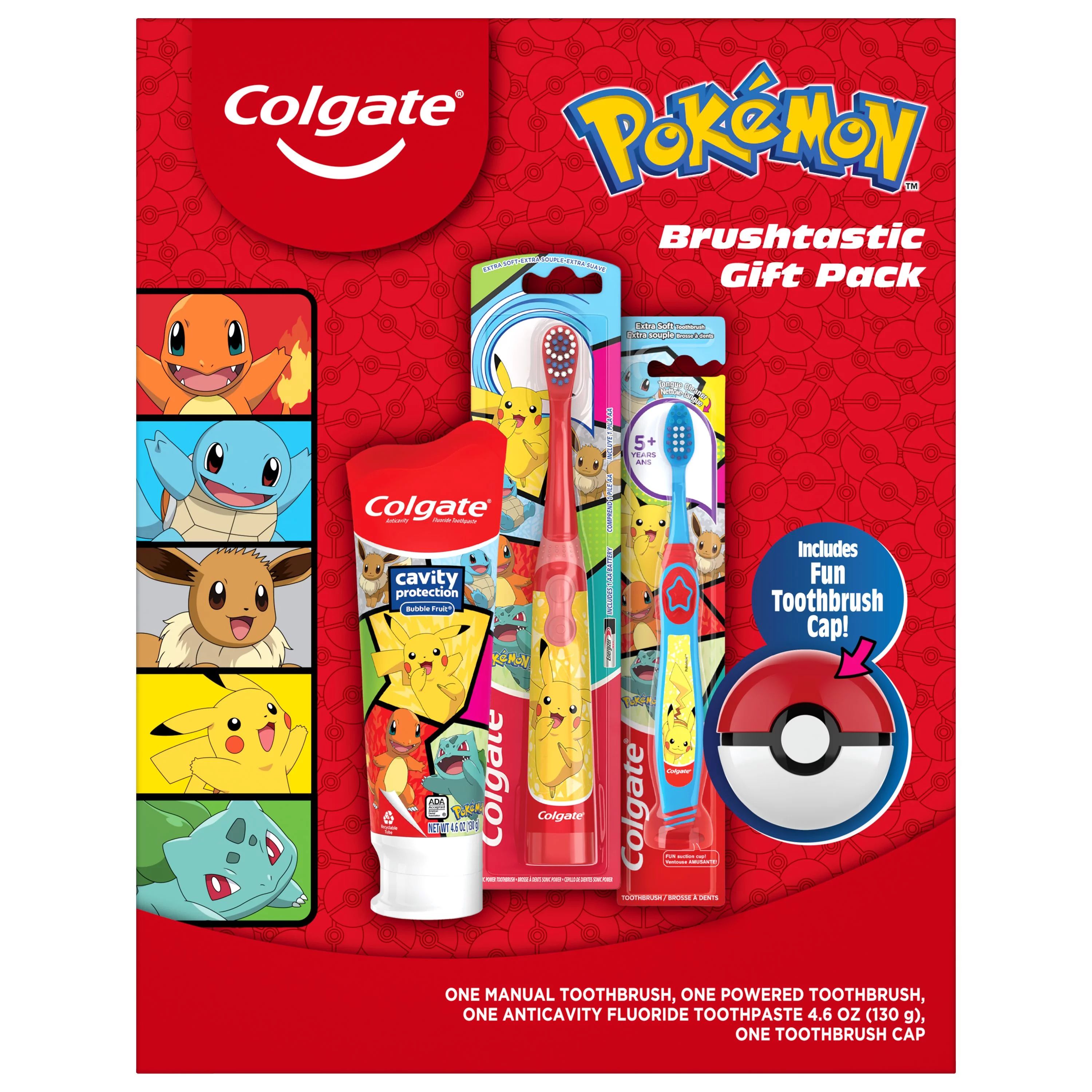 Colgate Kids Pokemon Gift Set, 1 Powered Toothbrush, 1 Manual Toothbrush, Toothpaste | Walmart (US)